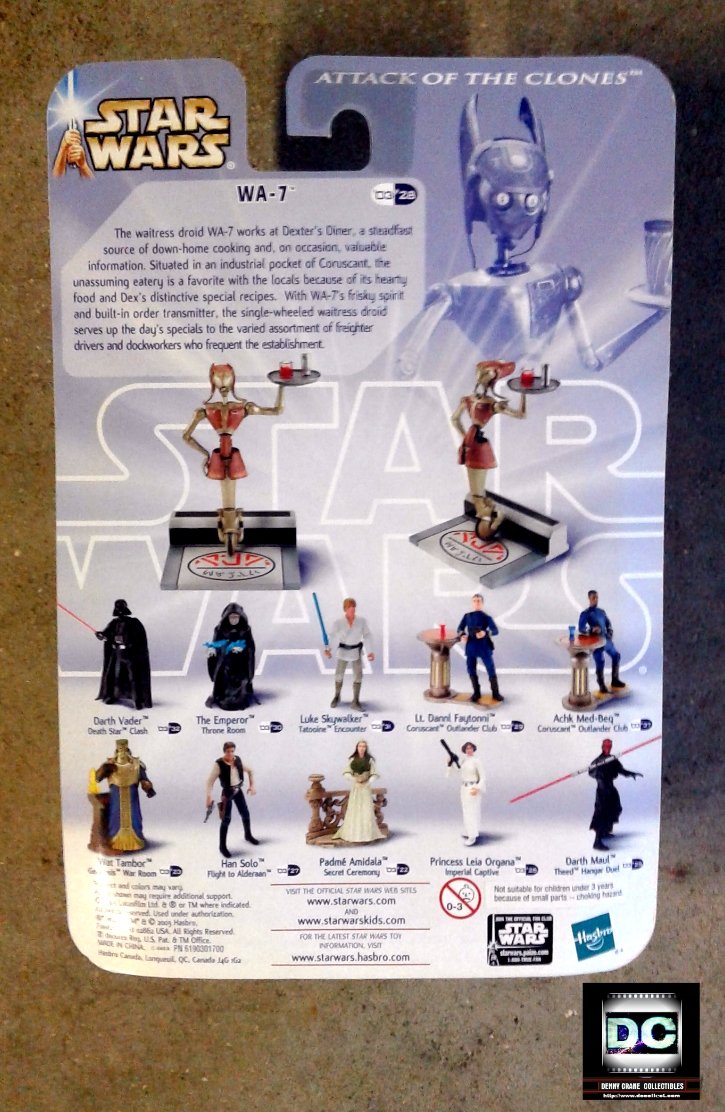 2003 WA7 Droid Star+Wars Saga Gold '03-28 AOTC WA-7 (Dexter's Diner ...