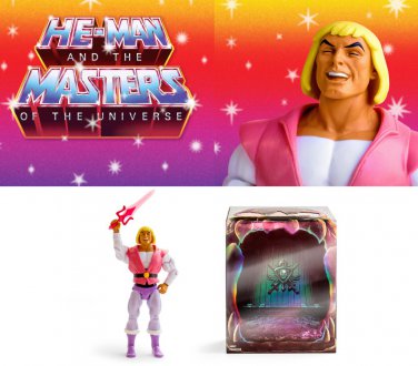 2018 SDCC Super 7 MOTU Laughing Prince Adam MOTUC Classics Filmation