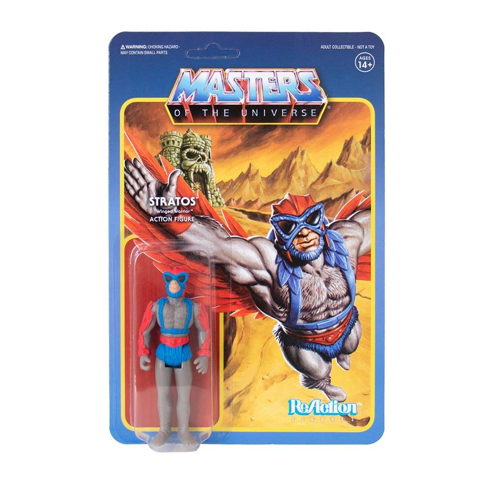 3.75'' Super7 Masters of the Universe MOTU STRATOS Blue Winged ReAction Figure 
