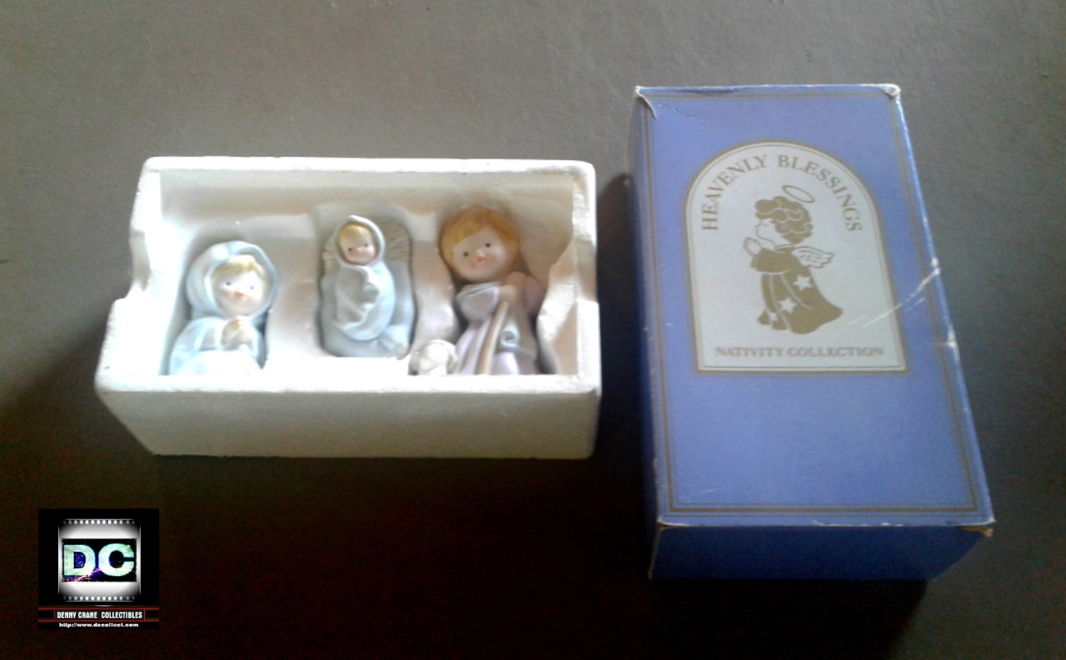 Vtg Avon Nativity Scene Holy Family + Animals 1980s Porcelain Figurine Collectibles Set