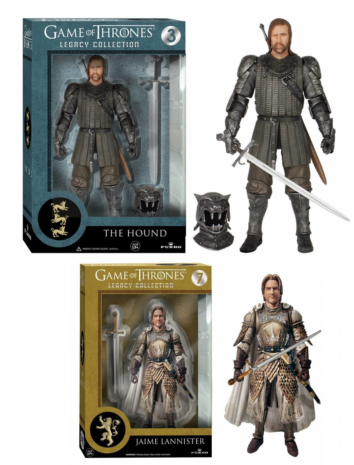 Funko Game of Thrones Legacy Lot Sandor Clegane "Hound" / Jaime Lannister 2014 GoT House of Dragon
