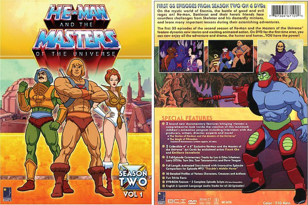 HeMan MOTU Eternia DVD Set, 2006 (1st Print) Masters Universe Classic Series He-Man Season 2 Vol 1