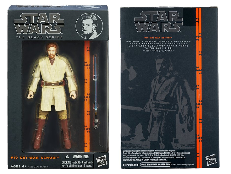 2014 StarWars: The Black Series #10 Obi-Wan Kenobi (Orange Line Star Wars RotS) Hasbro A5627