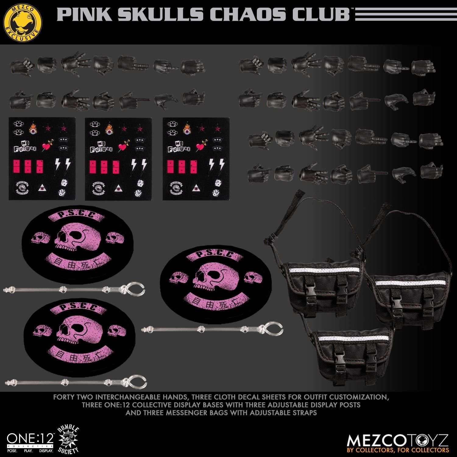 mezco pink skulls