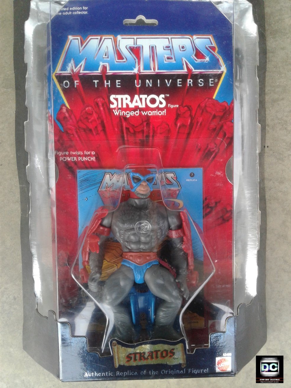 MOTU 2000 Vintage Stratos Mattel '81 8 Back HeMan Legends Eternia Masters Commemorative 53499