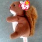 Ty 1996 'Nuts' Errors PVC Retired Beanie Baby 1st Ed plush squirrel stuffed toy animal