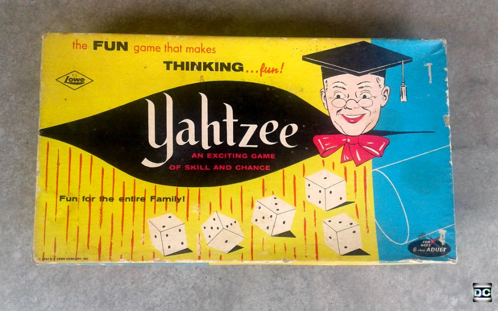 Yahtzee Game Vtg (1956-61) E.S Lowe #950 Vintage Collectible Board Game