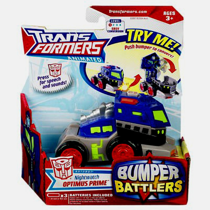 Optimus Prime (Nightwatch) 2008 Hasbro Transformers Animated Fast Action Bumper Battlers 83897
