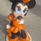 Disney Minnie+Mouse Chalkware Figurine Coin Bank Vtg 50s Mexico Carnival Prize Ceramic 12" Statue