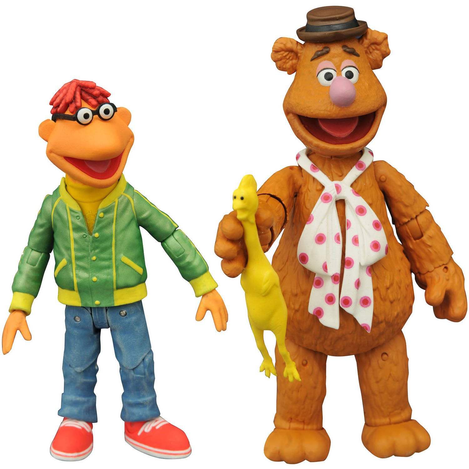 Muppets Fozzie Bear & Scooter Action Figure Playset Collectible Diamond Select Disney Gentle Giant
