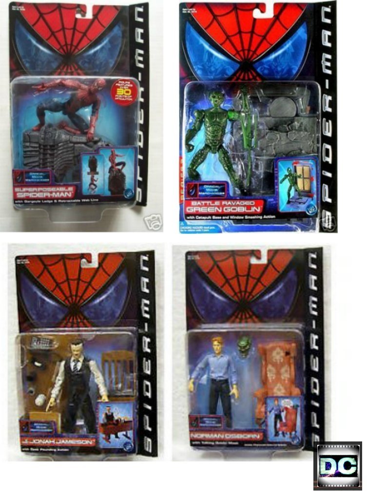 SPIDERMAN ONE OF A KIND STATUE ACTION FIGURE ON GARGOYLE 2001