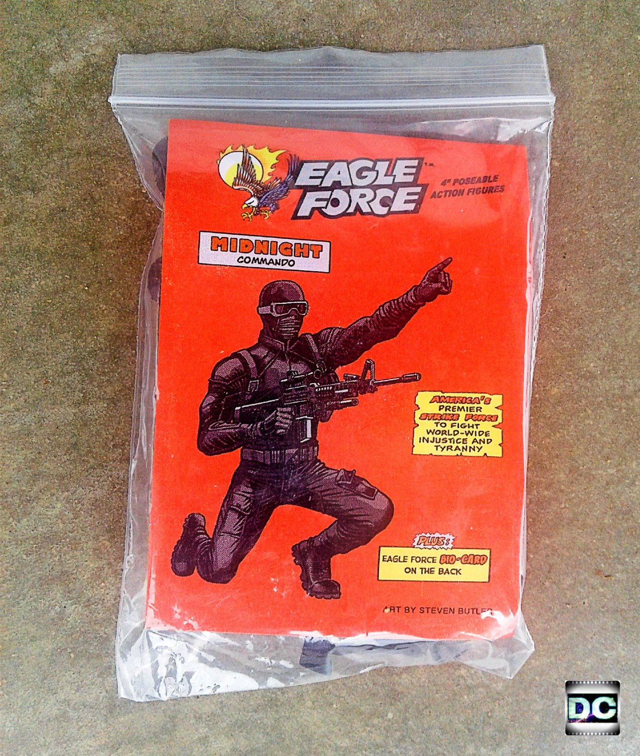 1:18 Eagle Force Zica Midnight Commando (1983 Snake Eyes) Fresh Monkey Action Force 3.75 GI Joe FSS
