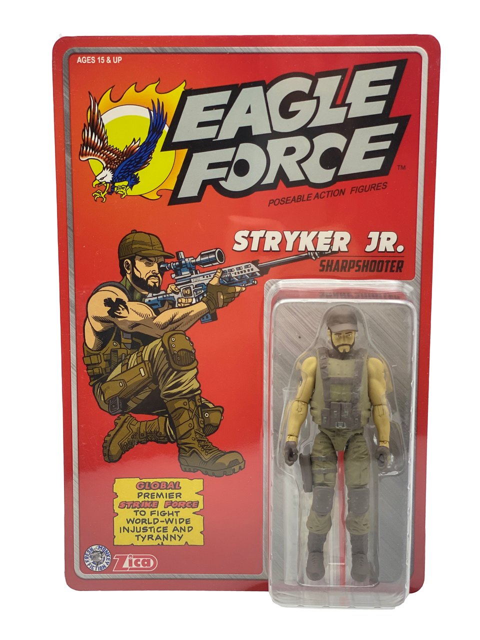 Stryker Eagle Force 4" Zica Toys Remco 1:18 Action Force 3.75 GI Joe