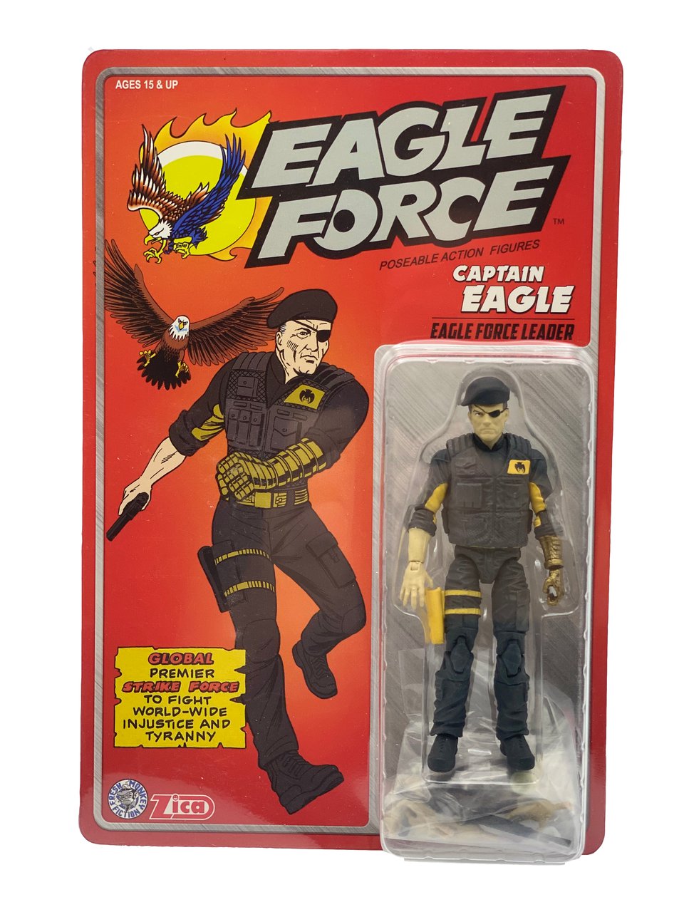 1:18 Eagle Force RIOT Captain Eagle 4" Zica Remco Fresh Monkey FMF Action Force 3.75 GI Joe MTF