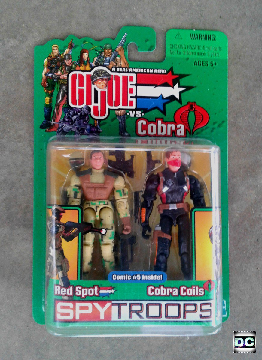 GIJoe Red Spot vs Cobra Coils 2003 Hasbro GI Joe Spytroops 3.75 2-Pack 55424