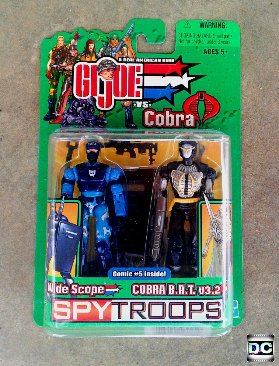 GIJoe WideScope Vs Cobra BAT 2003 Hasbro GI Joe Spy Troops 2-Pack #56945