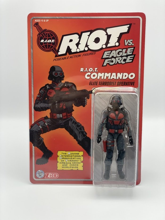 (Mego) Eagle Force 4" RIOT Commando (Urban Infantry) Zica Toys Remco 1:18 Action Force 3.75 GI Joe
