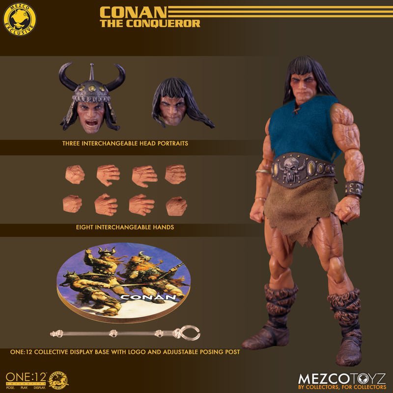 76431 Mezco One:12 MDX Conan Barbarian Conqueror Deluxe 1/12 Action Figure