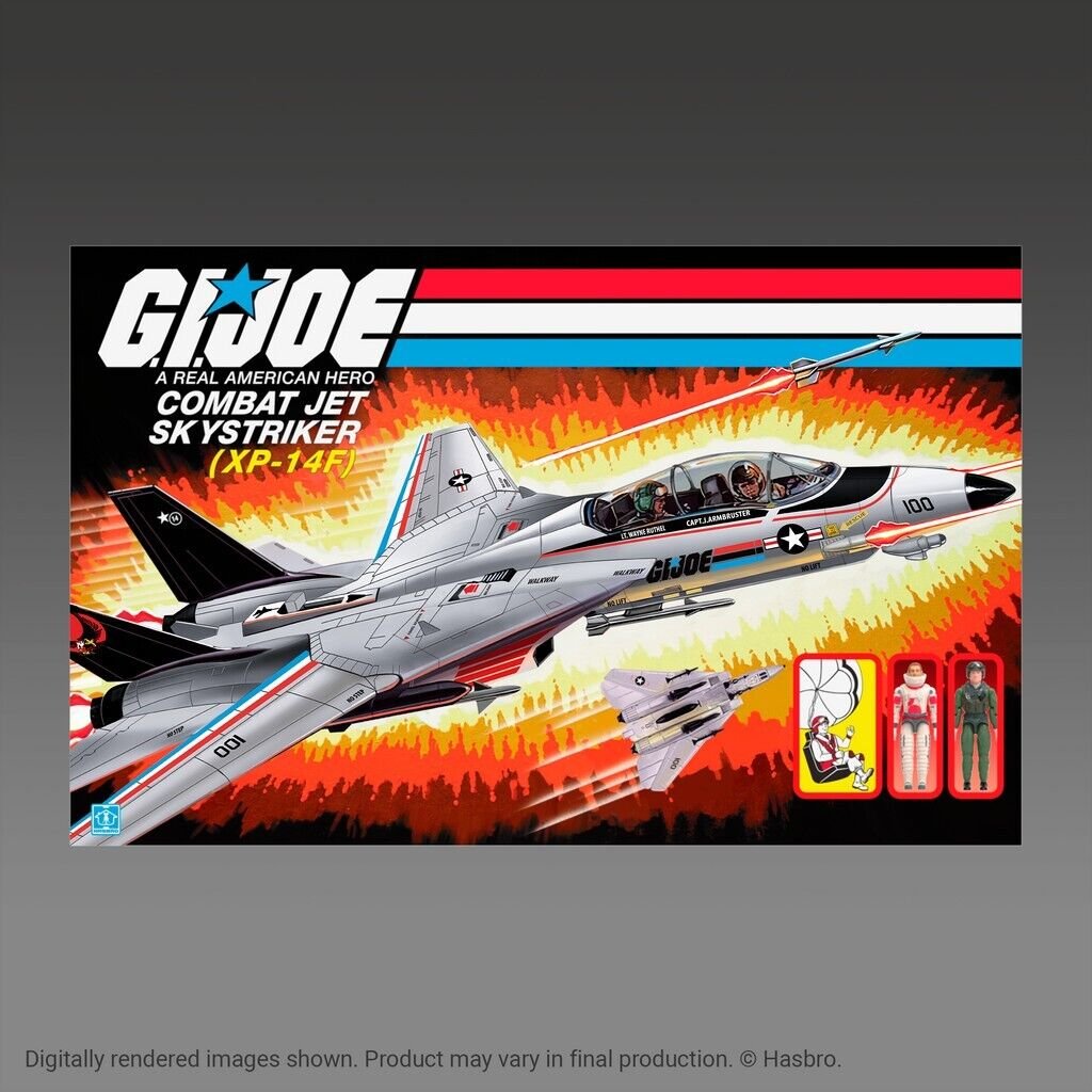 2022 Haslab GIJoe Skystriker Jet + Vehicles Hasbro Pulse Exclusive GI Joe ARAH 3.75 Retro Set F4145