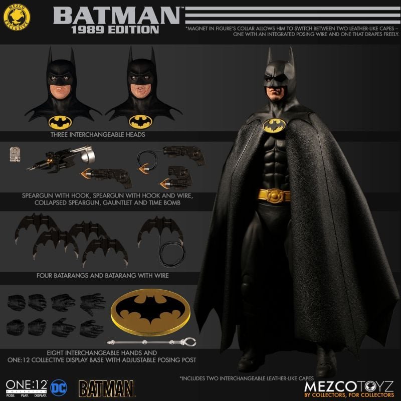 Mezco 1/12 Batman 1989 Keaton MDX One:12 Exclusive Figure 77070 DC Comics