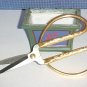 7" Stainless Steel Gold Handle Bonsai Shears
