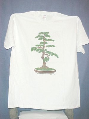 Extra Large White Bonsai Tree T Shirt