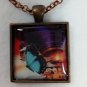 Hot Air Balloon Butterflies Steampunk Pendant Necklace