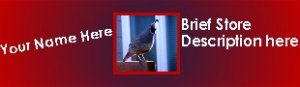 Ebay Store Logo Red Gray Quail Bird Dress Up your Ebay Store Add your Store Name!!