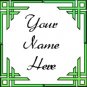 Ecrater Store Logo & HomePage Image Green Border Dress Up your Ecrater Store Add your Name!