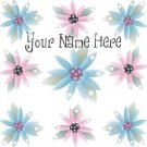Ecrater Store Logo & HomePage Image Pink Blue Flowers Dress Up your Ecrater Store Add your Name!