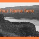 Neoloch.com Store Banner and Logo Combo Orange Sunset Mountain Cliff Add your Store Name!
