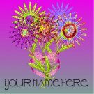 Neoloch.com Store Banner and Logo Combo Green Pink FLower Bouquet Floral Add your Store Name!