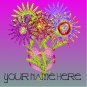 Neoloch.com Store Banner and Logo Combo Green Pink FLower Bouquet Floral Add your Store Name!