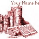 Neoloch.com Store Banner and Logo Combo Red Books Bookshelf Add your Store Name!