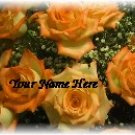 Neoloch.com Store Banner and Logo Combo Orange Rose Bouquet Flowers Add your Store Name!
