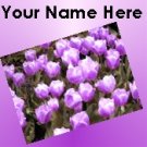 Neoloch.com Store Banner and Logo Combo Purple Tulips Flowers Add your Store Name!