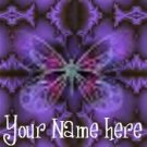 Neoloch.com Store Banner and Logo Combo Purple Black Butterfly Add your Store Name!