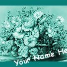 Neoloch.com Store Banner and Logo Combo Teal Green Flower Boquet Floral Add your Store Name!