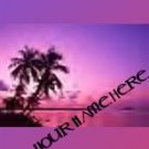 Neoloch.com Store Banner and Logo Combo Hawaii Island Sunset Pink Purple Add your Store Name!