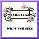 Neoloch.com Store Banner and Logo Combo Purple Butterfly Border Add your Store Name!