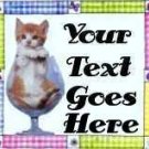 Neoloch.com Store Banner and Logo Combo Kitten Cat in Glass Add your Store Name!
