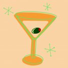Retro Martini 3 - 8x8 Print