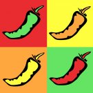 Hot Peppers - 8x8 Print