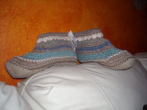 Handmade Unisex Slipper Socks Mukluks Youth or Adult Size  6" Tall