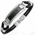 Stainless Steel and Carbon Fiber Bracelet