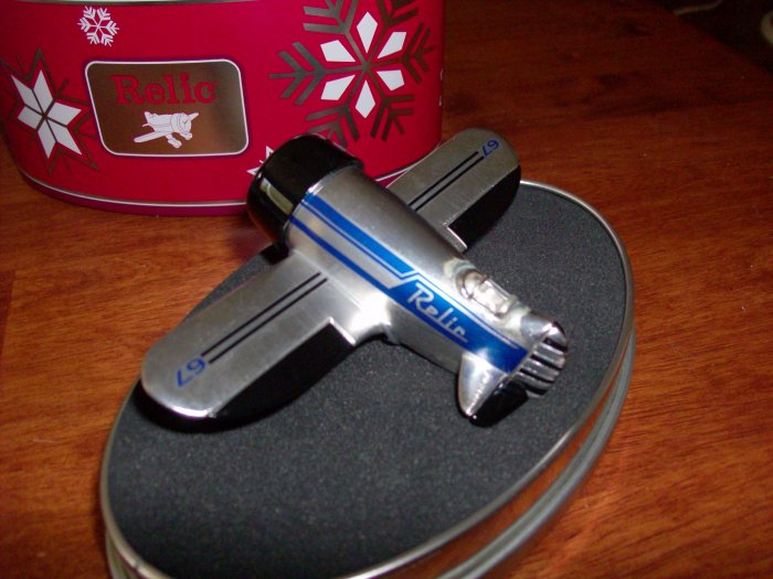 Vintage Airplane Desk Clock By Relic