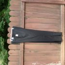 Men's Lightweight 100% Worsted Wool Black Dress Pants - 52" waist