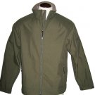 Mens Green Softshell Fleece Jacket NEW sz L