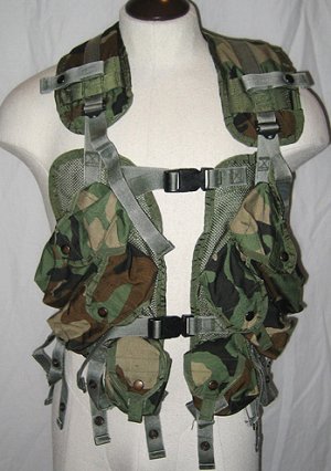 US Military Issue Enhanced Tactical Load Bearing Camo Vest Camouflage