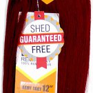 Bravo Brazilian Remy Yaky 12" RED 100% Human Hair Weave Extensions Model Model